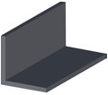 Vinkellist svart pvc - 25 x 25 mm x 2 m